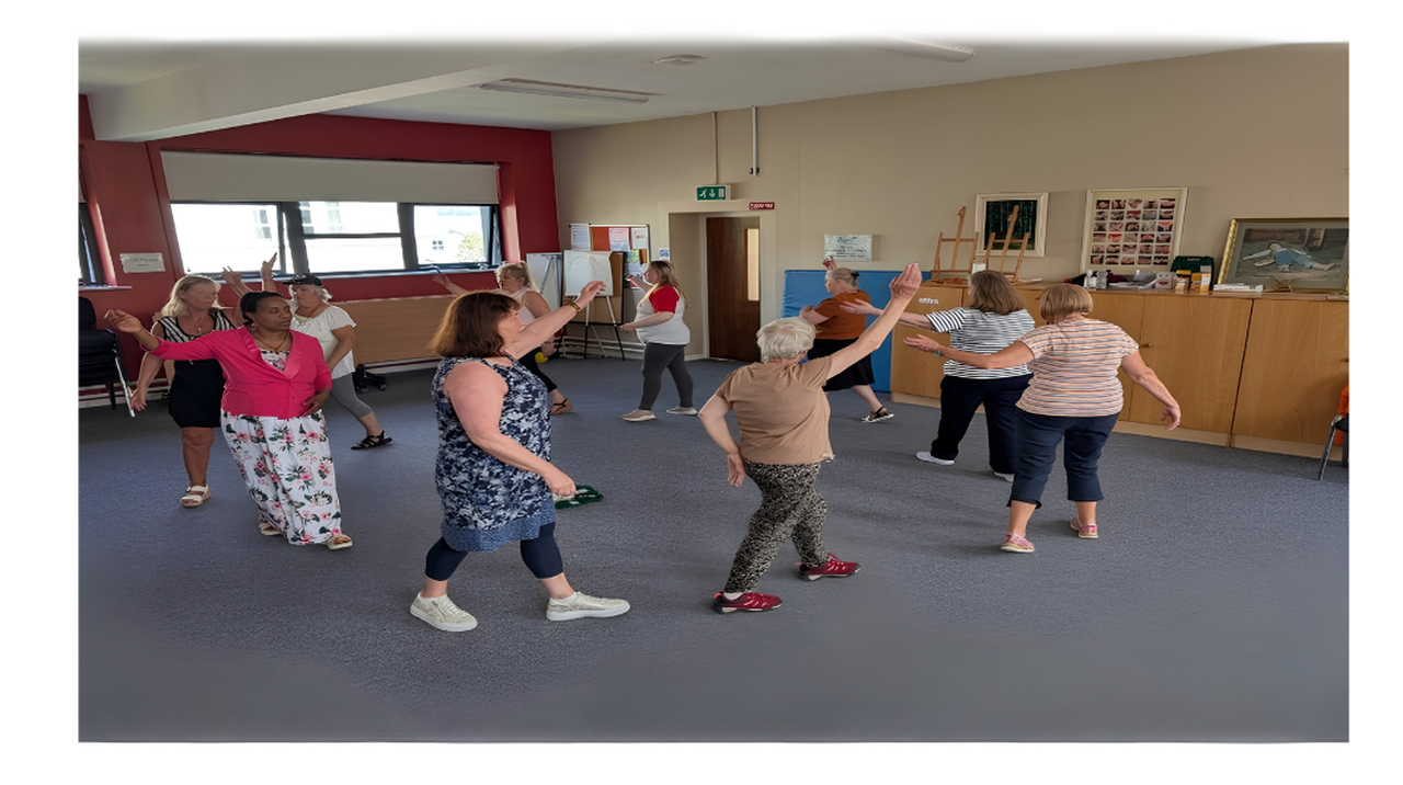 Learners attending a dance and movement class